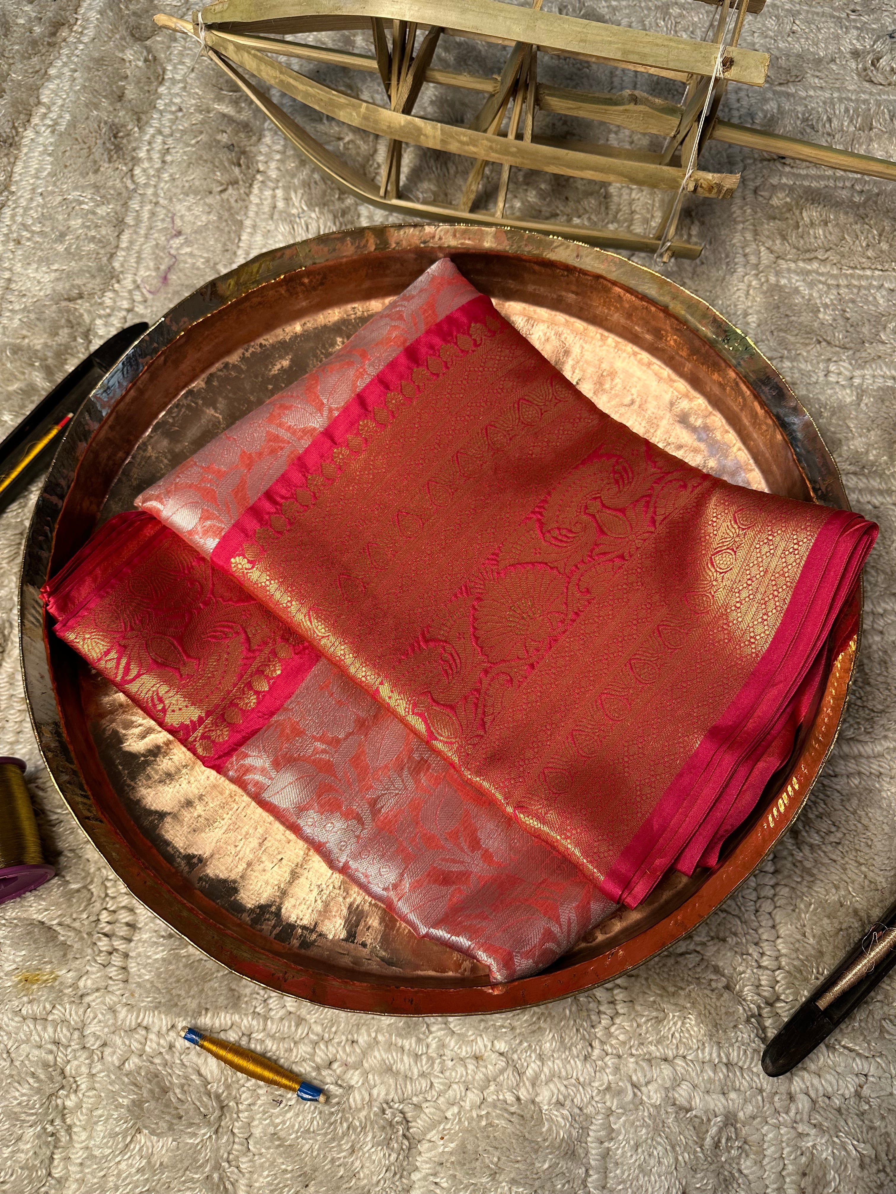 Contemporary weave Softsilk heritage Banarasi saree