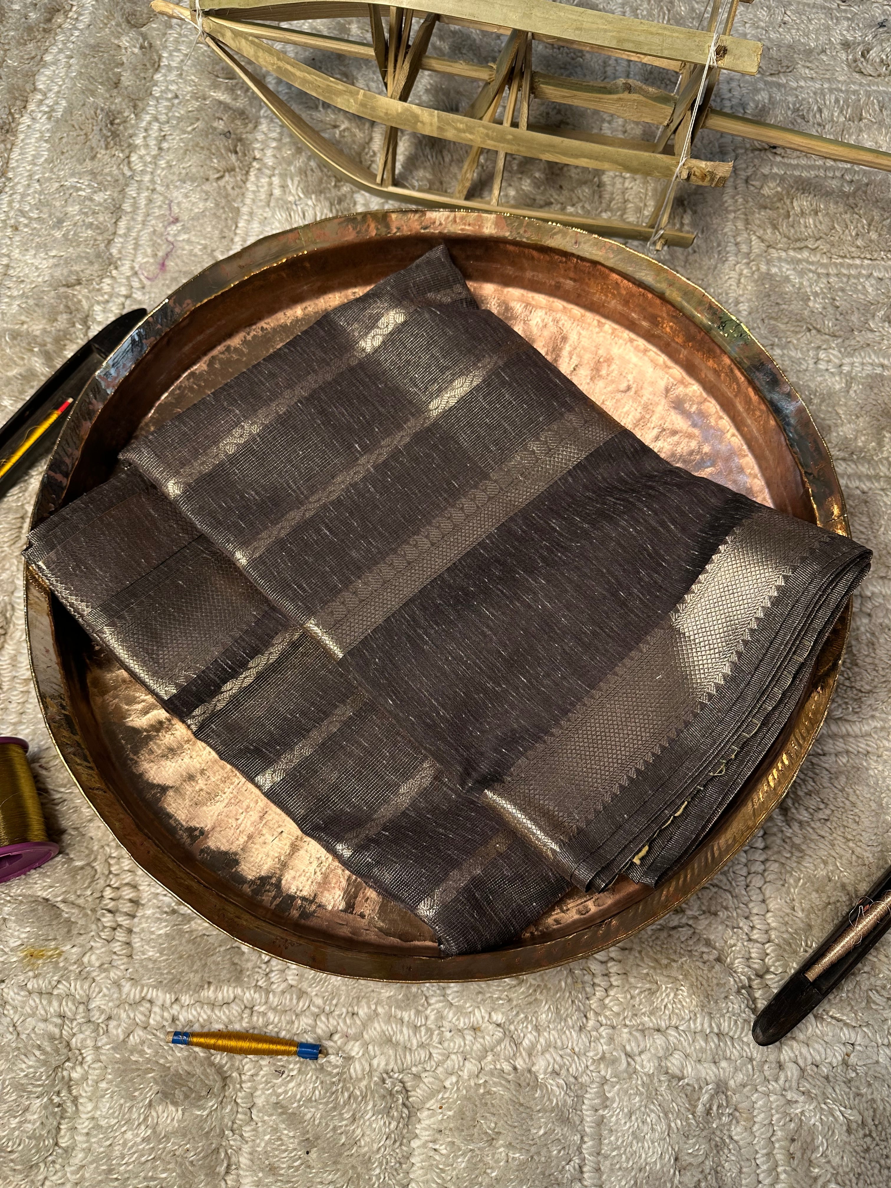 Contemporary Weave Kora Soft Silk Banarasi Saree