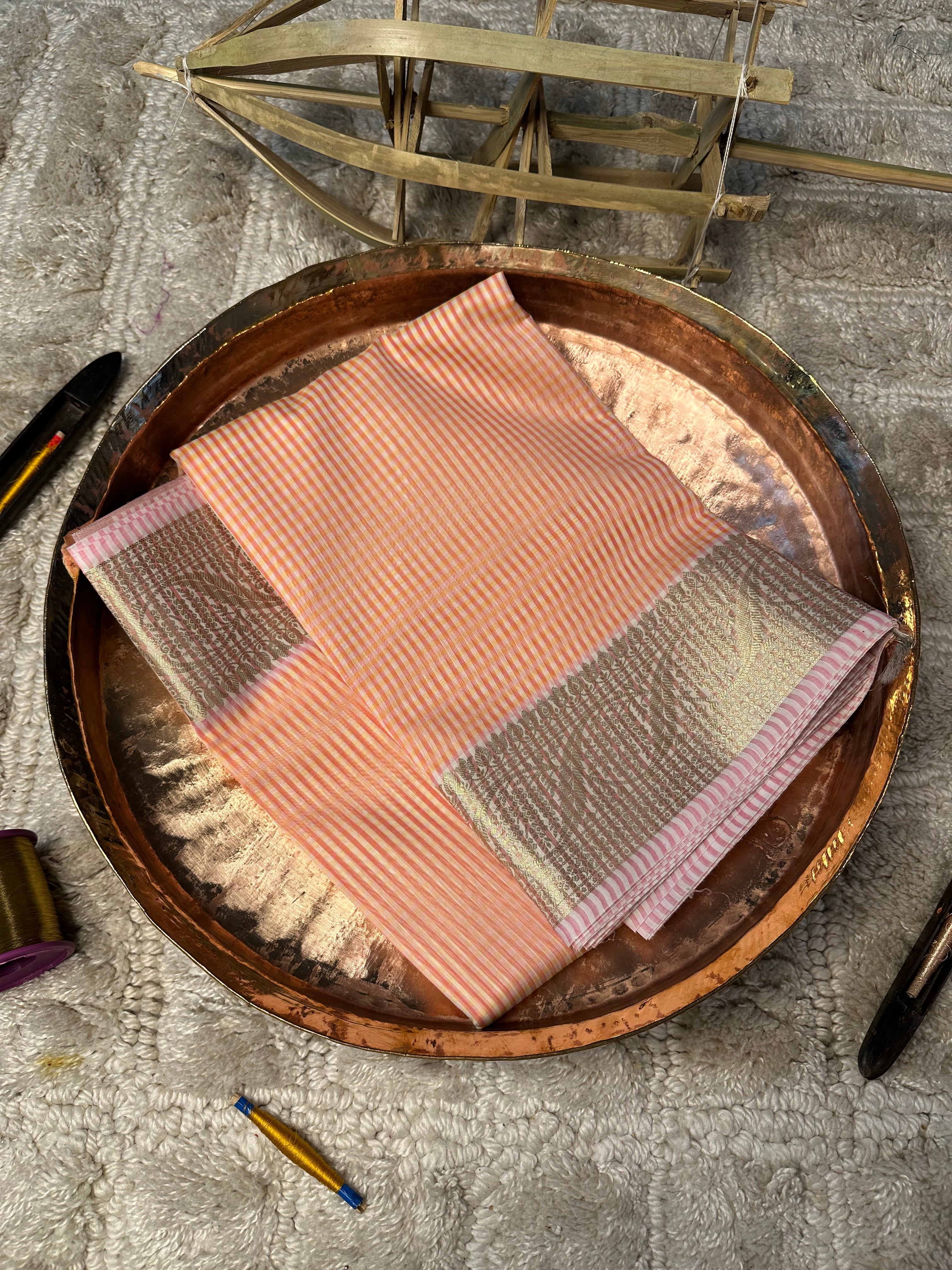 Contemporary Weave Kora Soft Silk Banarasi Saree