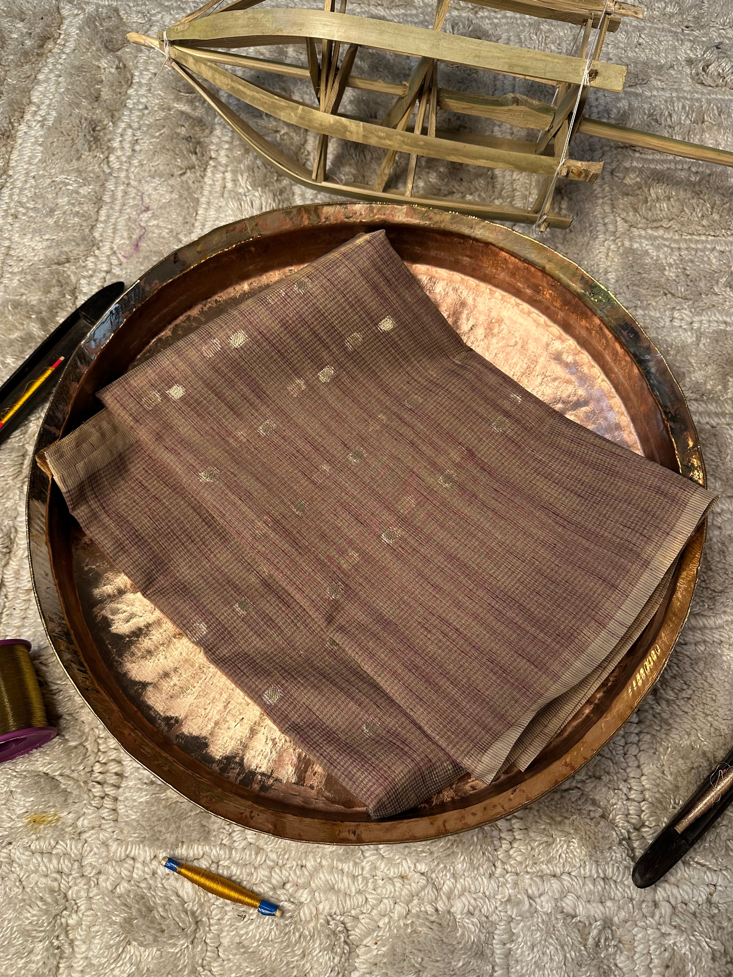 Contemporary Weave Kora Soft Silk Banarasi Saree