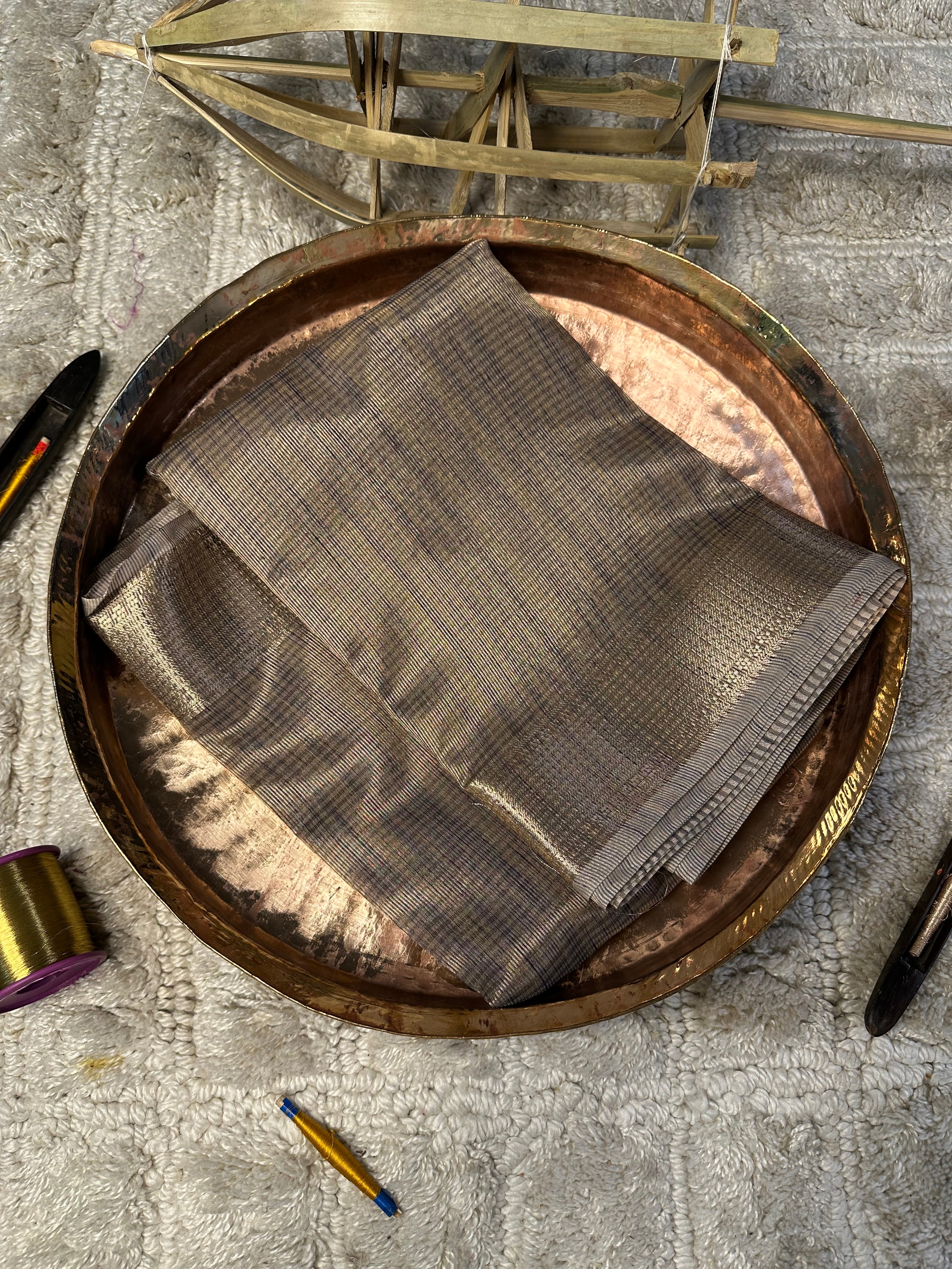 Contemporary Weave Kora Soft Silk Banarasi Saree