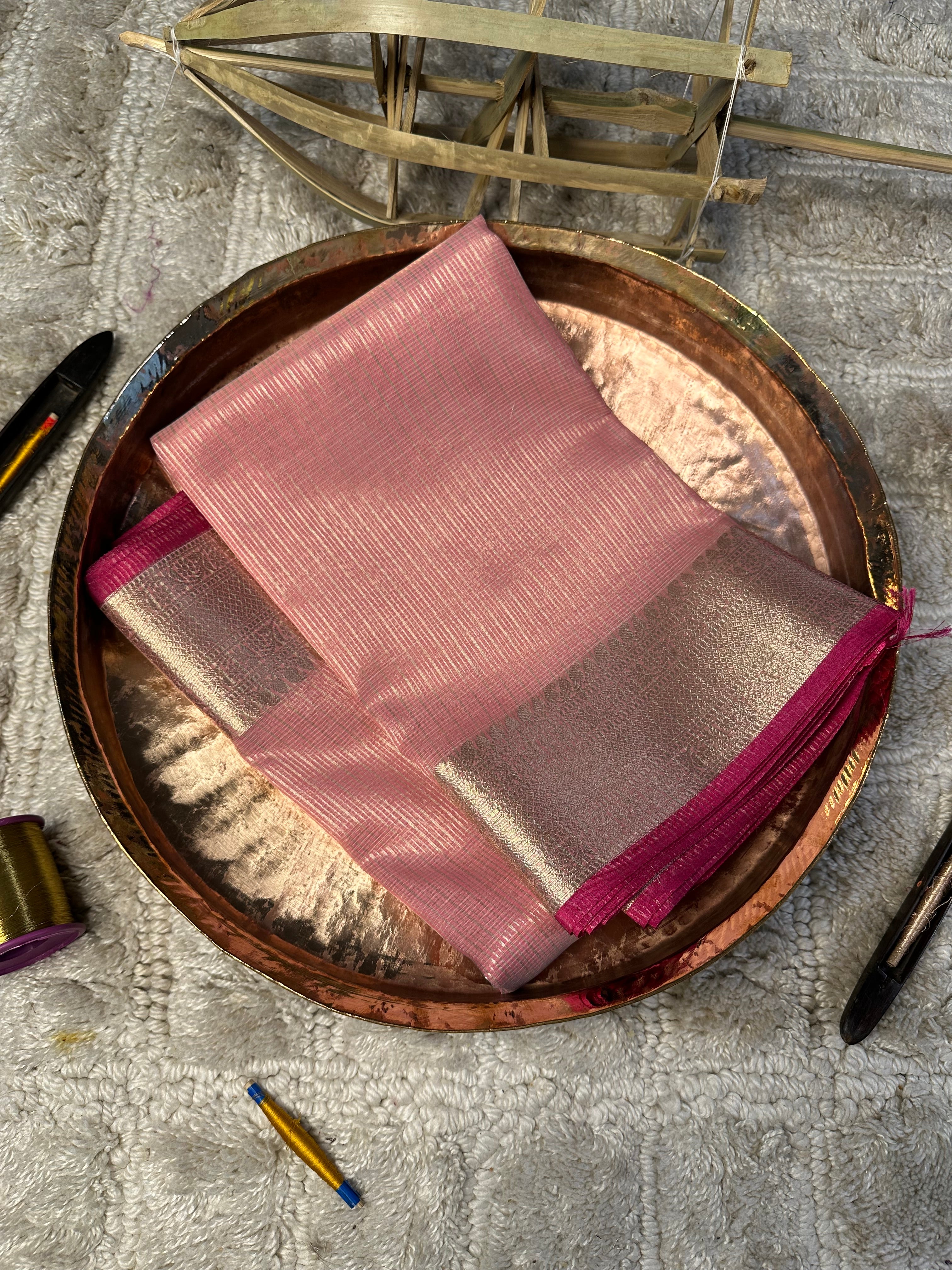 Contemporary Weave Kora Soft Silk Banarasi Saree
