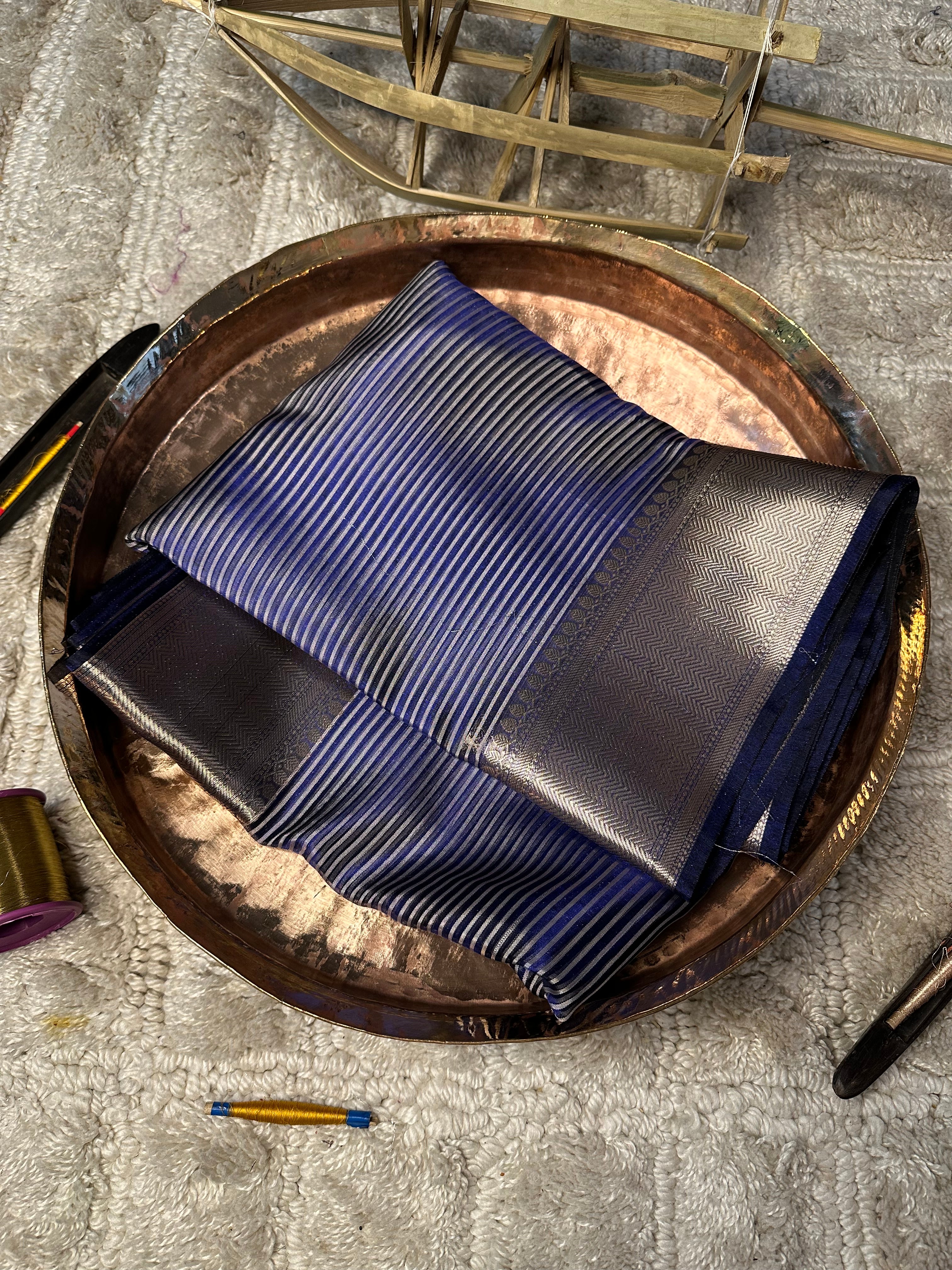 Contemporary Weave Kora Soft Silk Banarasi Saree