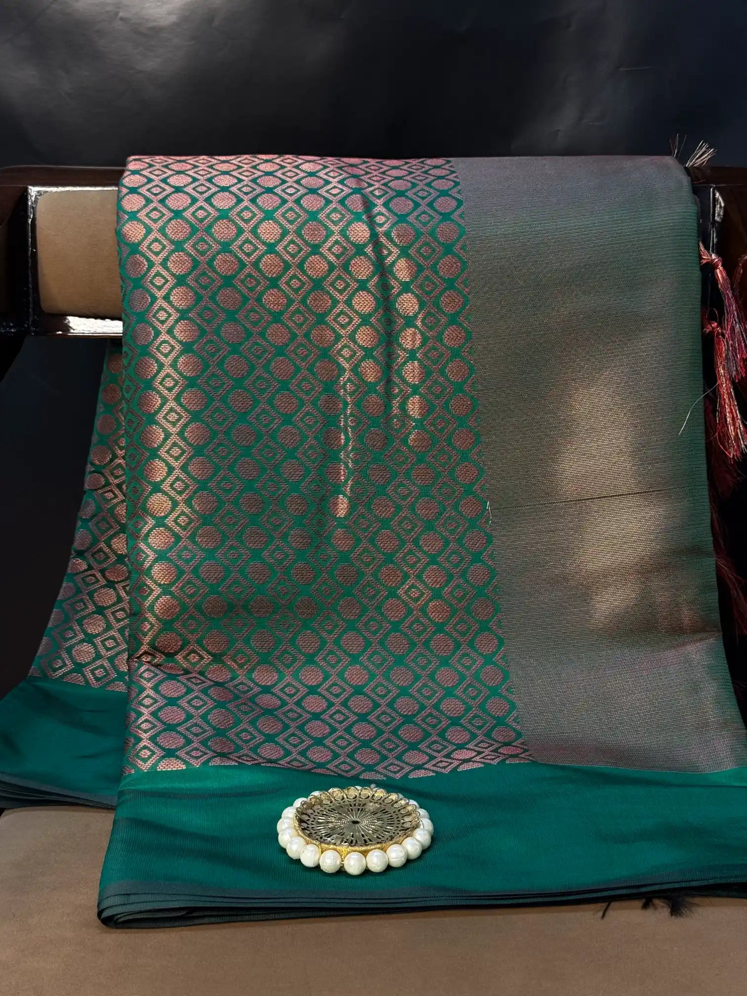 Rare Brocade Weave Antique Zari Banarasi Saree