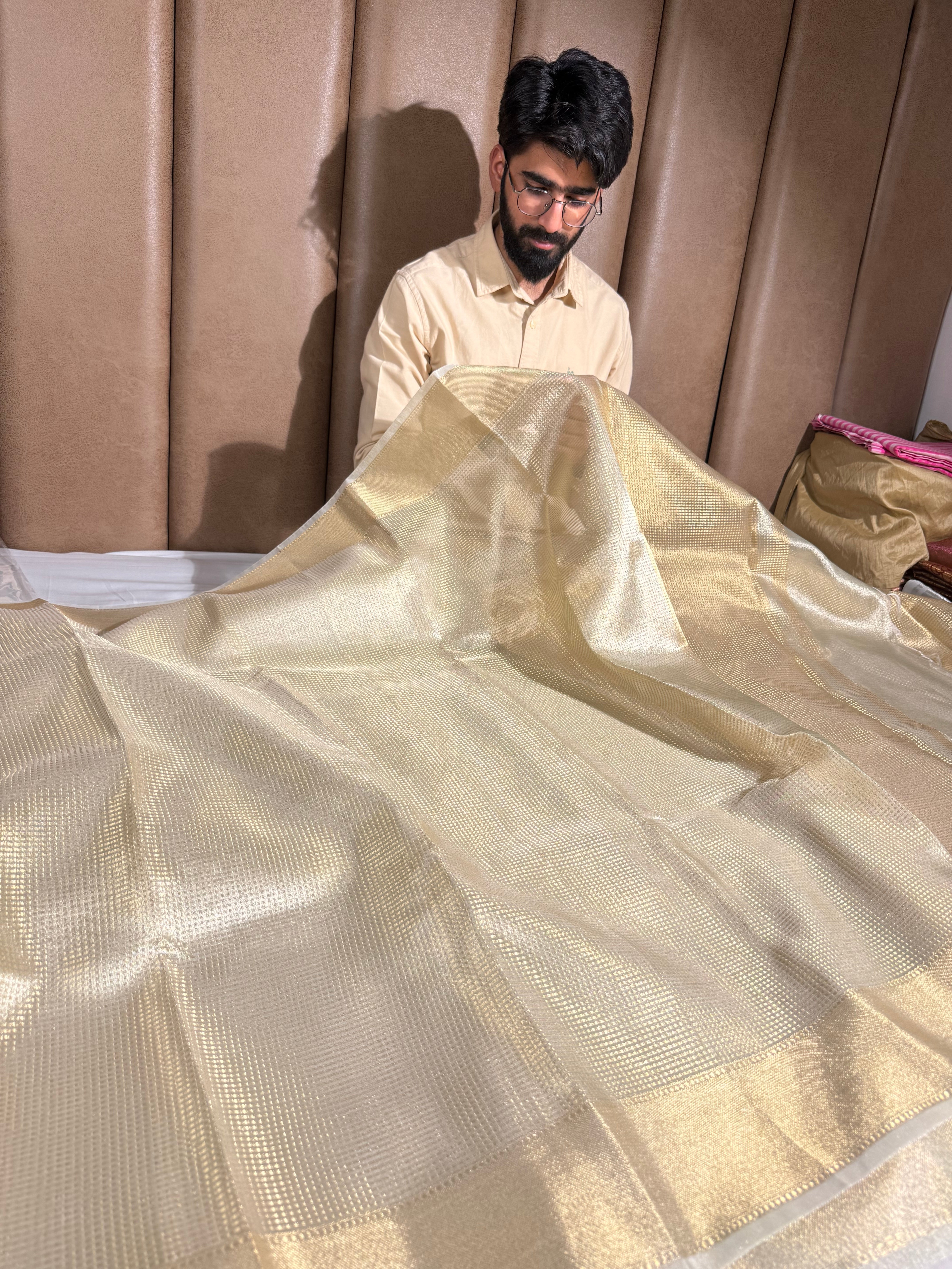 Nayanthara Ma’am Inspired Kanjivaram Brocade Tissue Saree
