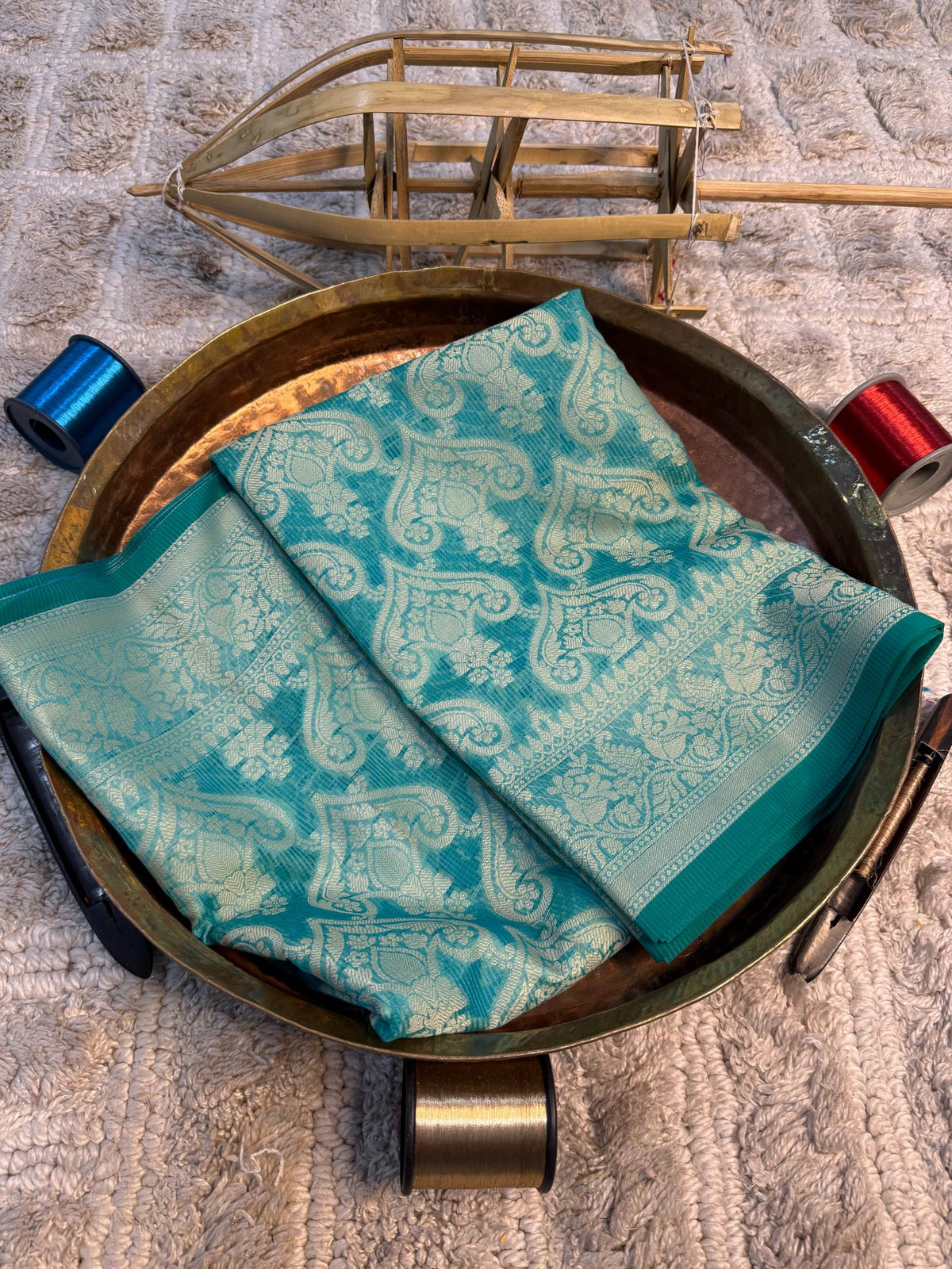 Eccentric zari weave Softsilk Banarasi Saree