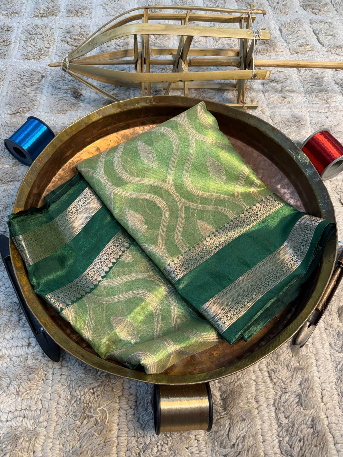 Eccentric zari weave Softsilk Banarasi Saree