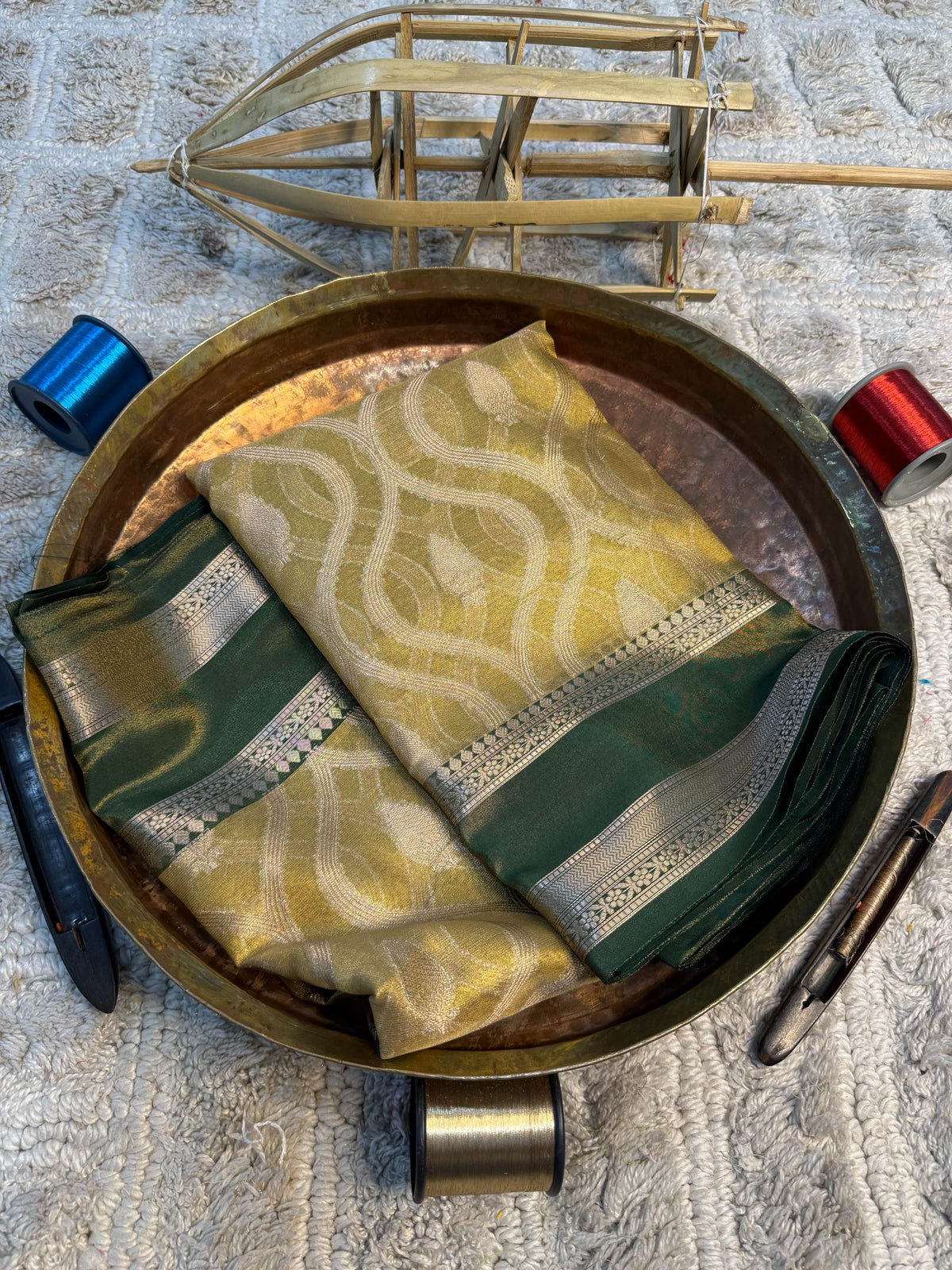Eccentric zari weave Softsilk Banarasi Saree