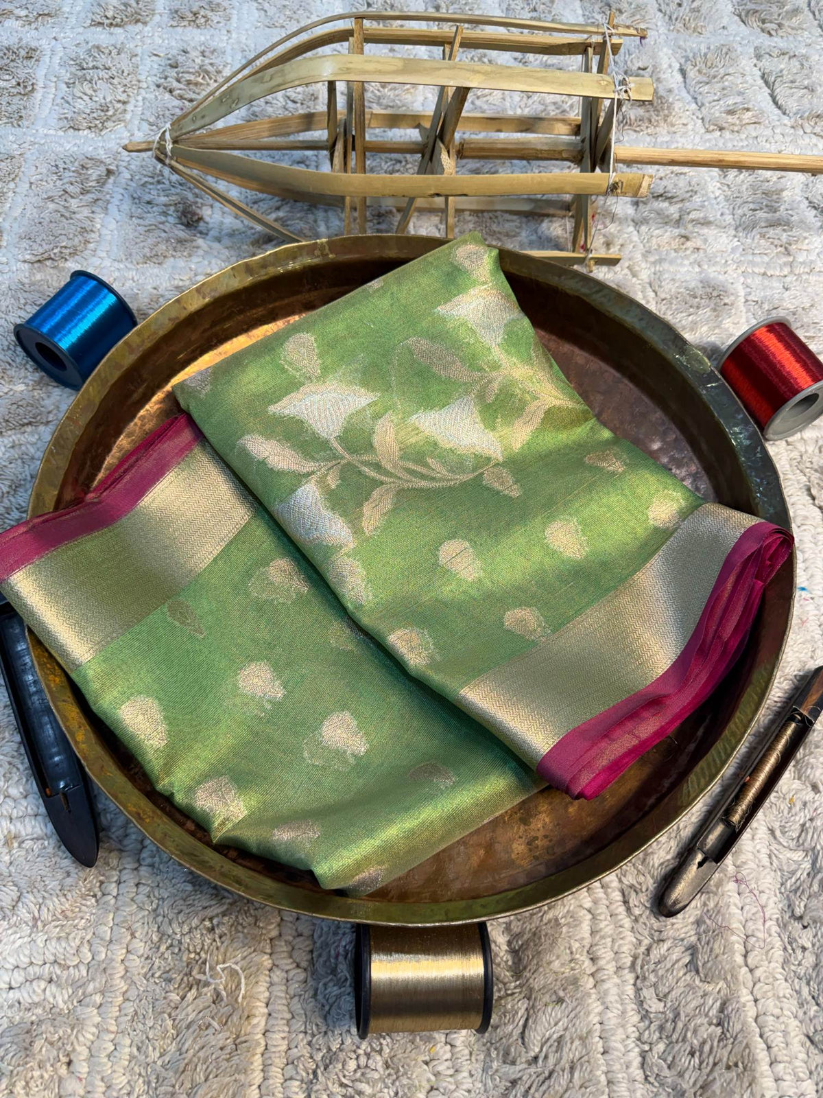 Eccentric zari weave Softsilk Banarasi Saree