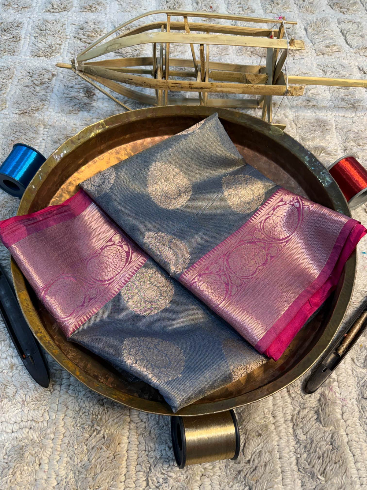 Eccentric zari weave Softsilk Banarasi Saree