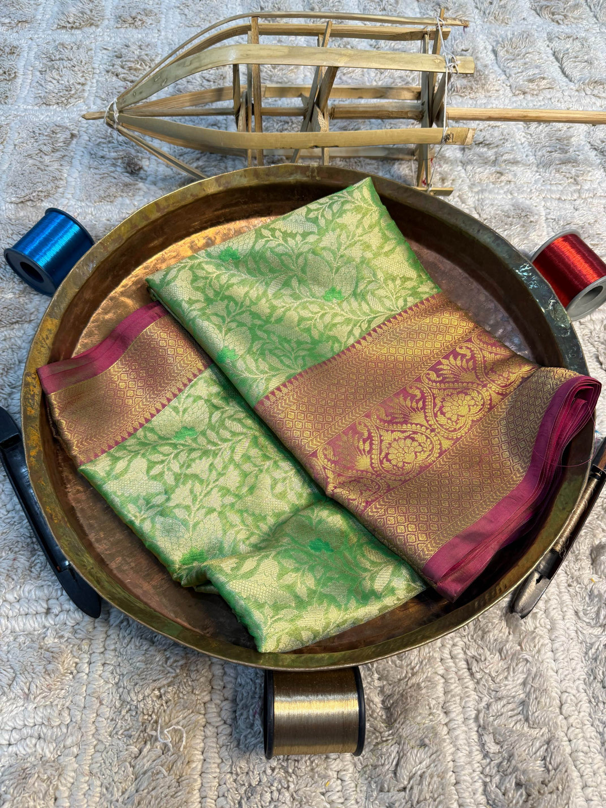Eccentric zari weave Softsilk Banarasi Saree