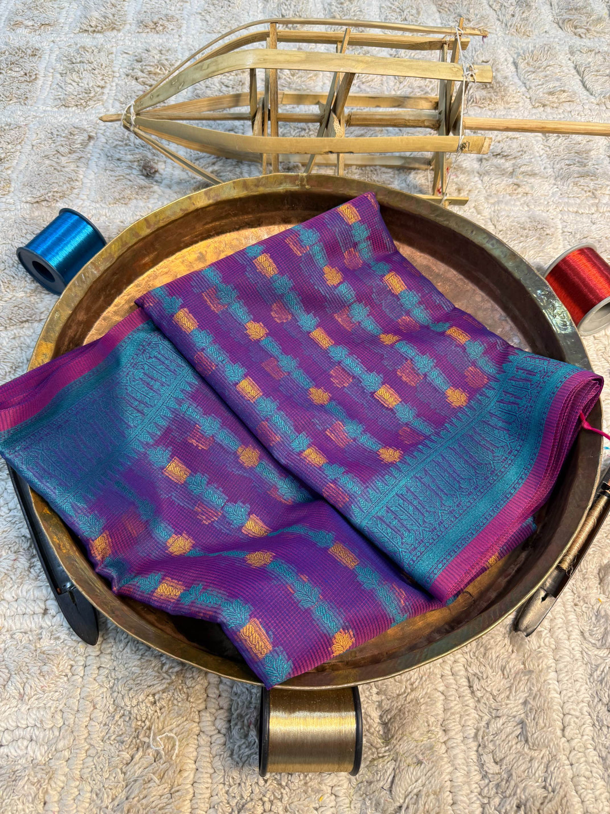 Eccentric zari weave Softsilk Banarasi Saree
