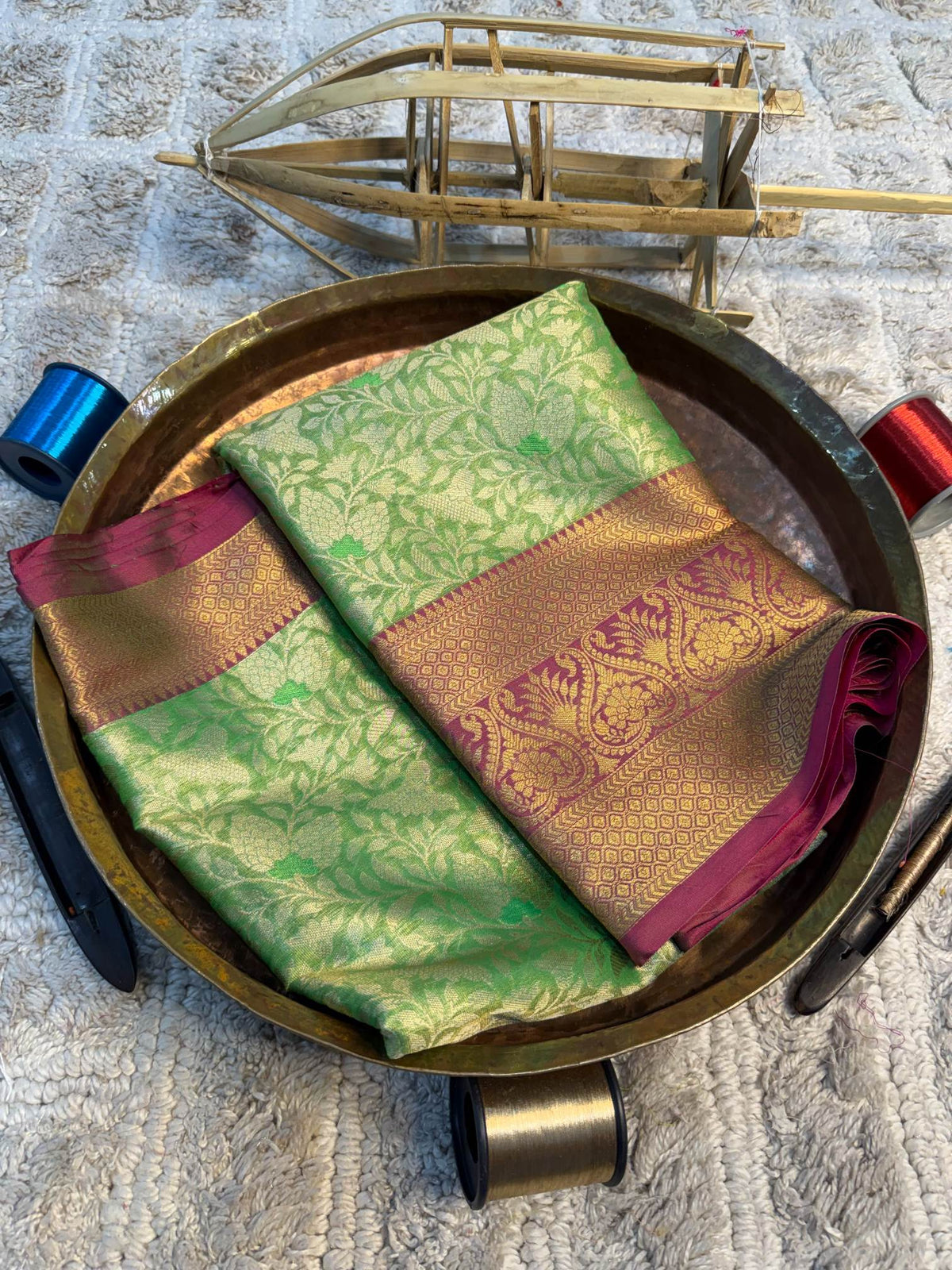 Eccentric zari weave Softsilk Banarasi Saree