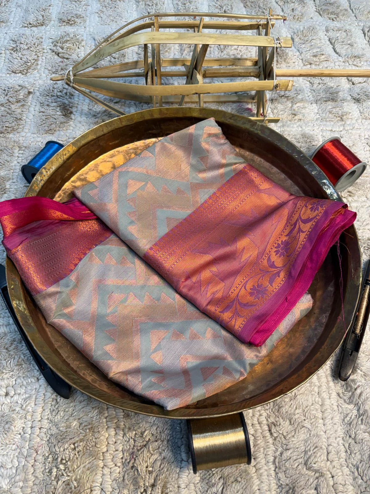 Eccentric zari weave Softsilk Banarasi Saree