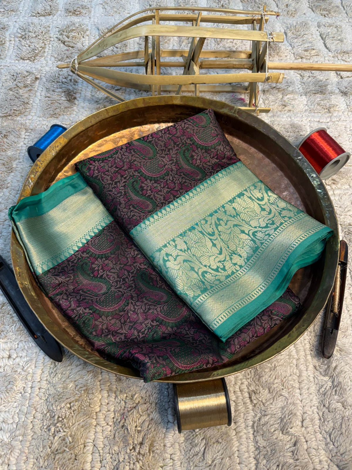 Eccentric zari weave Softsilk Banarasi Saree
