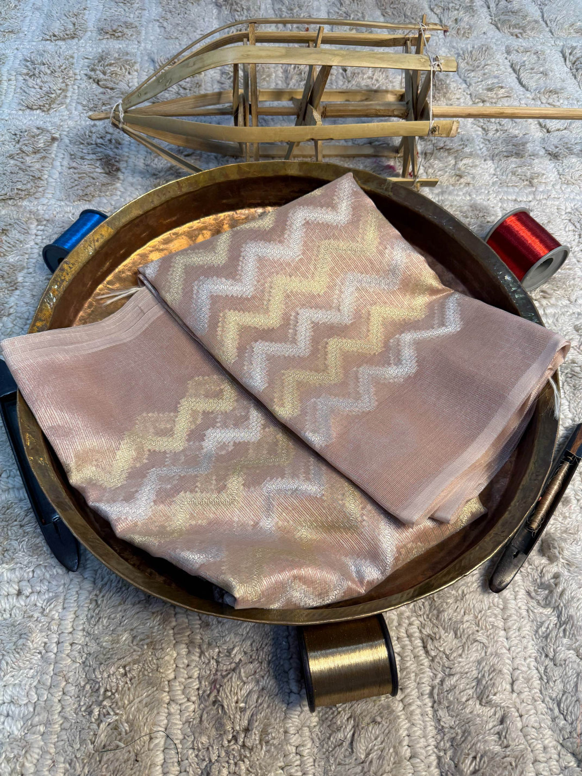 Eccentric zari weave Softsilk Banarasi Saree
