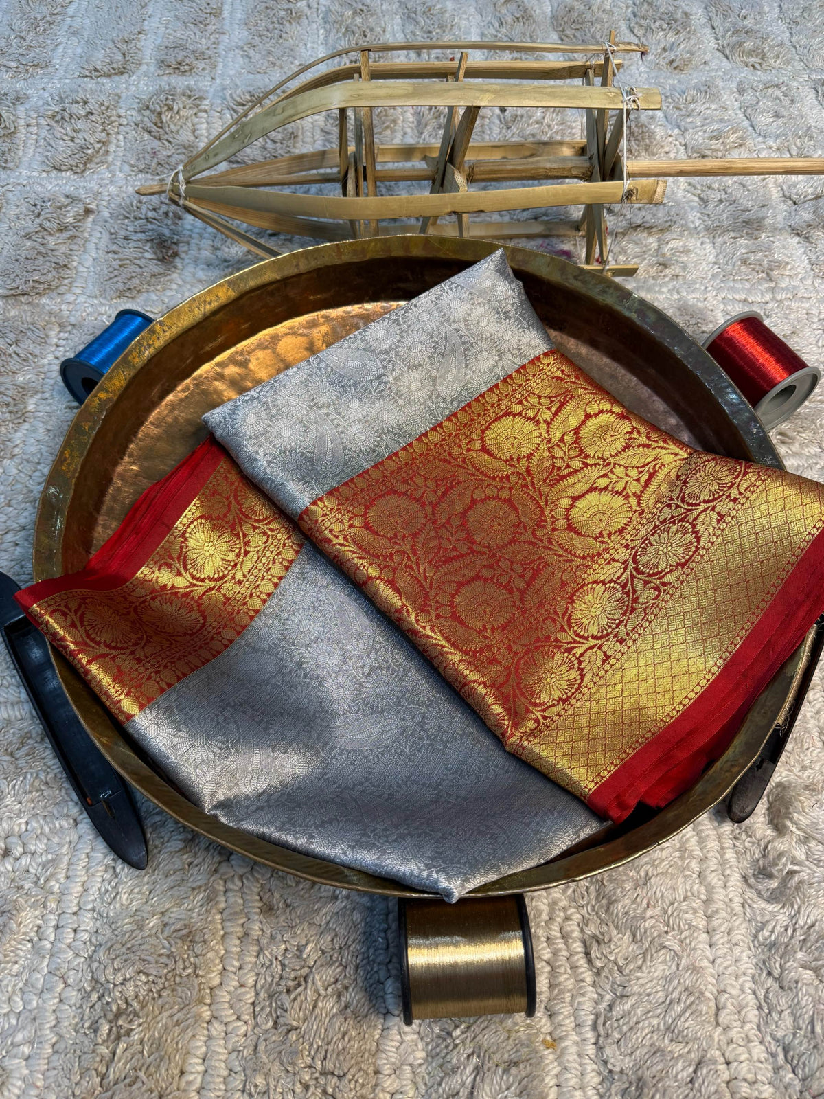 Eccentric zari weave Softsilk Banarasi Saree