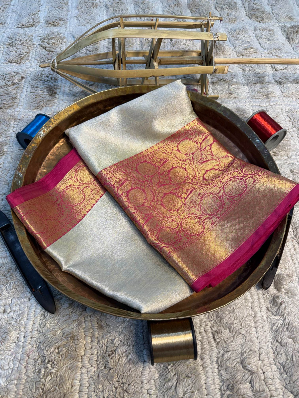 Eccentric zari weave Softsilk Banarasi Saree