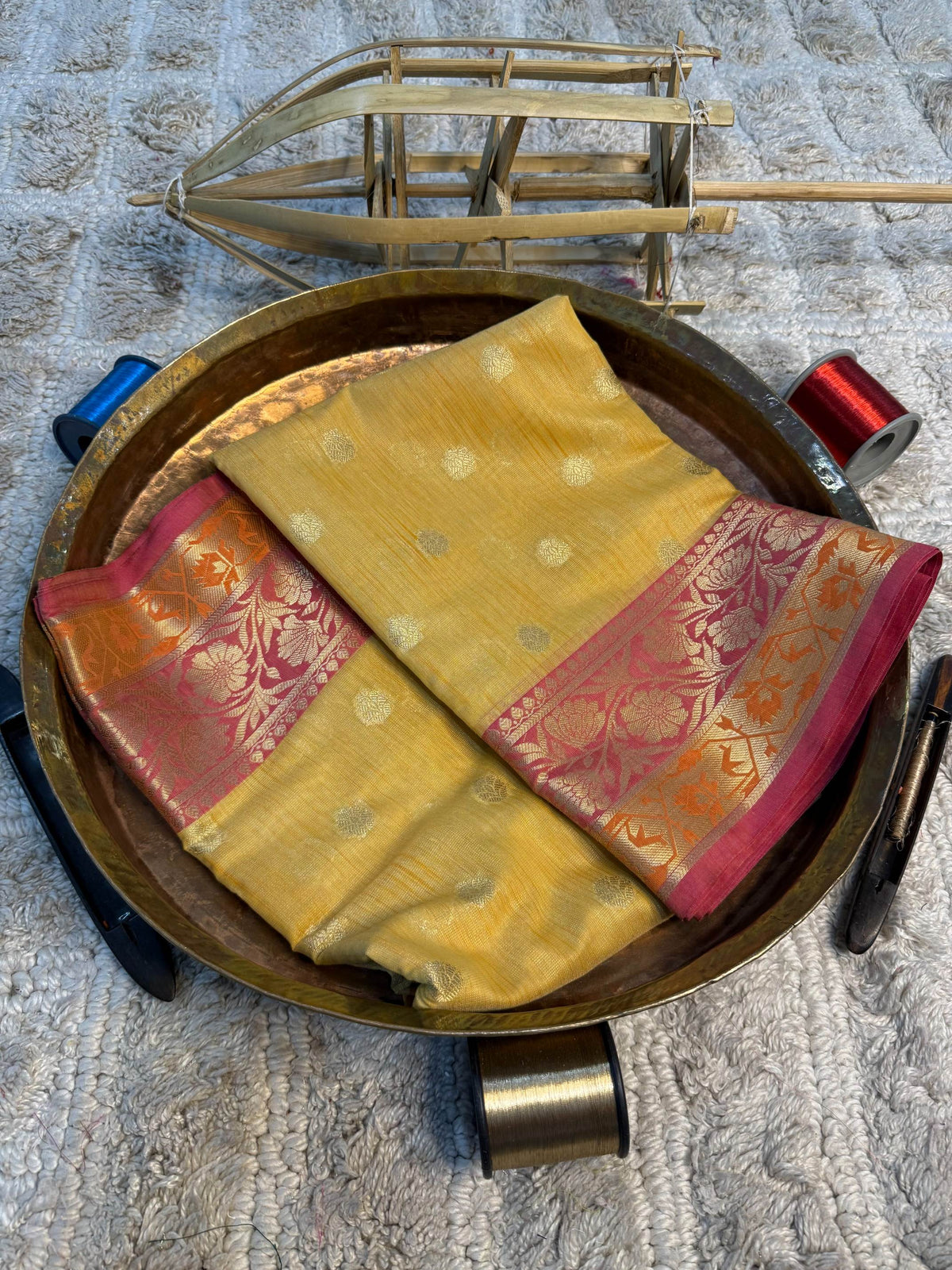 Eccentric zari weave Softsilk Banarasi Saree