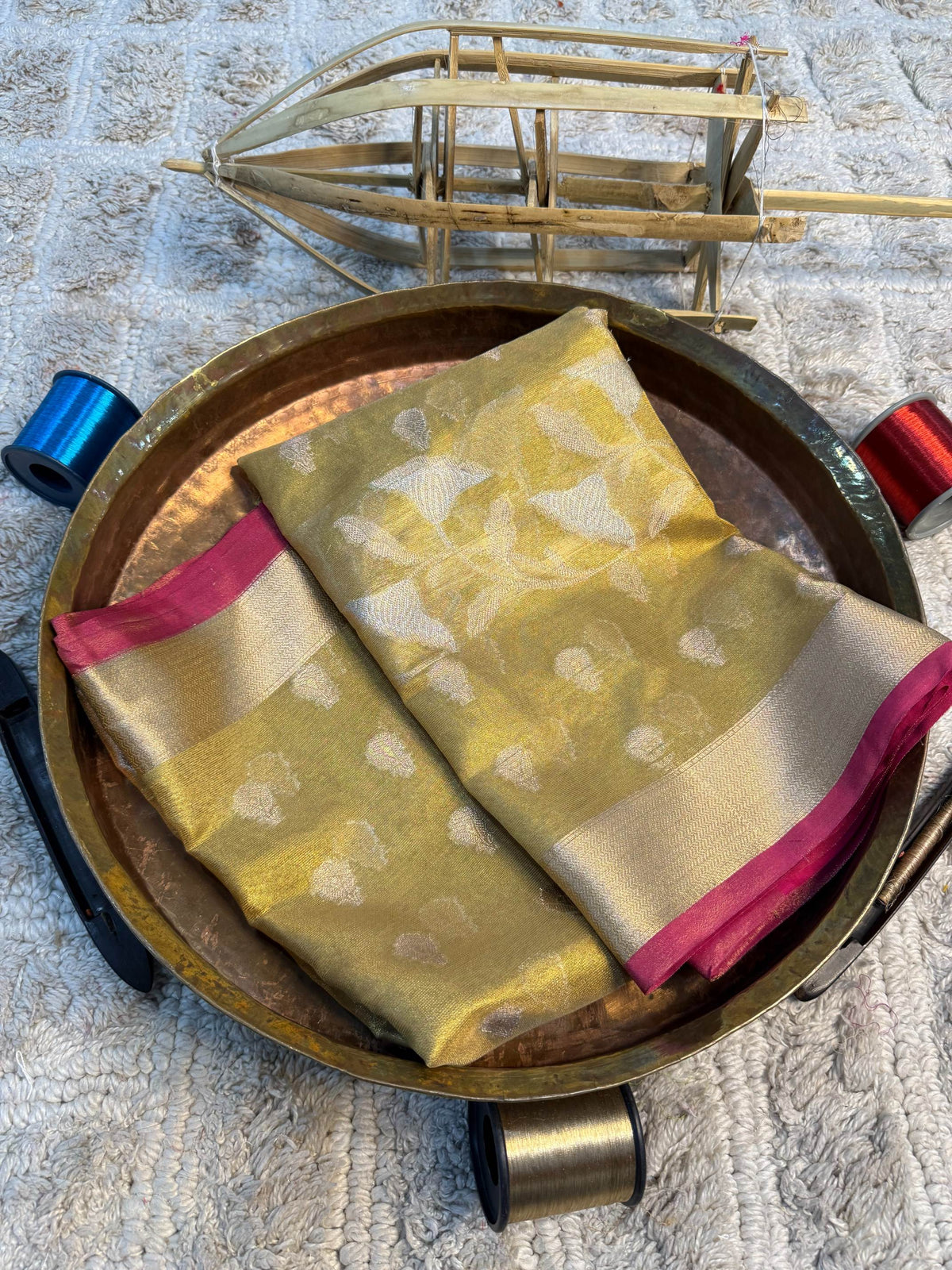 Eccentric zari weave Softsilk Banarasi Saree