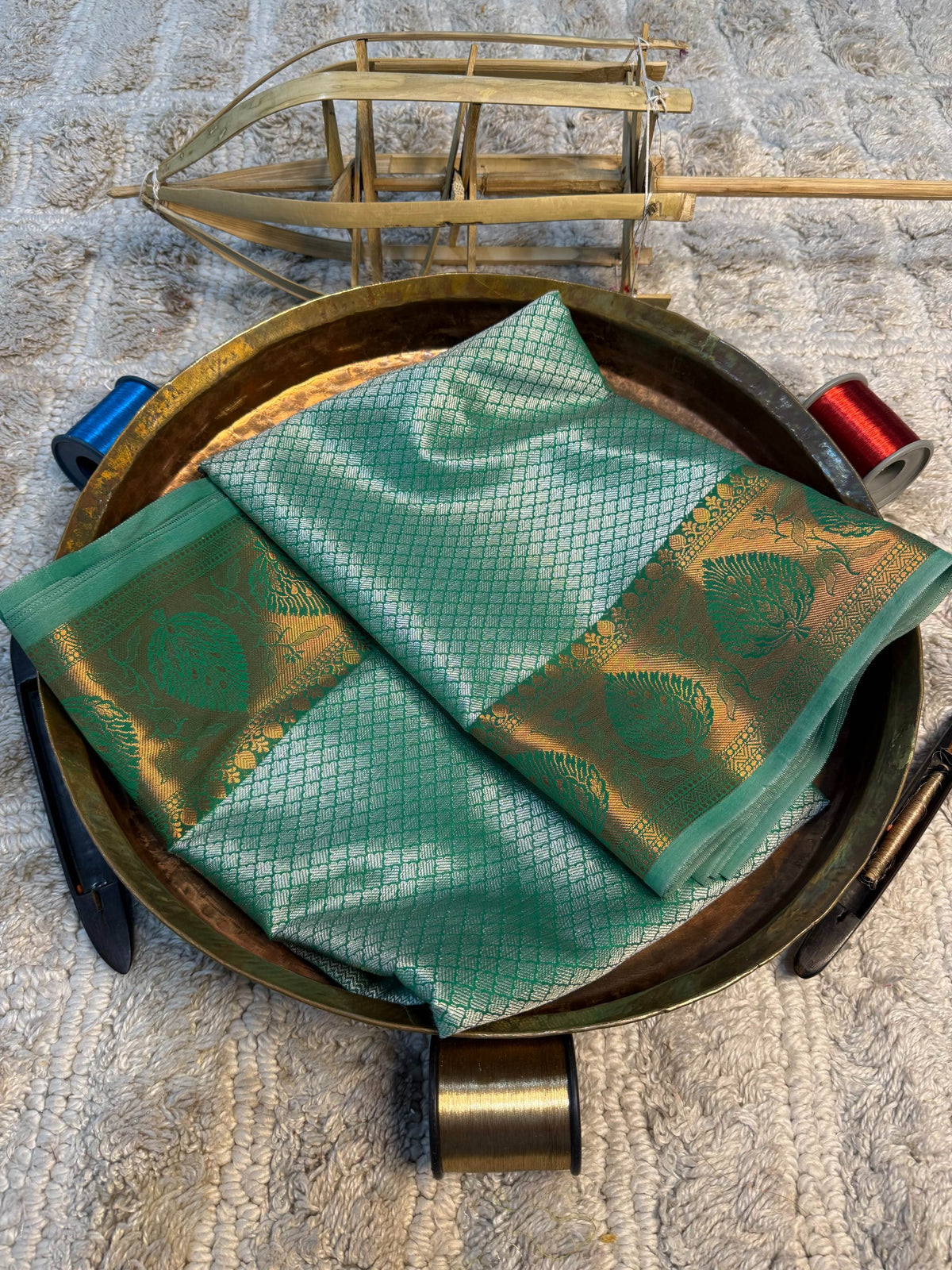 Eccentric zari weave Softsilk Banarasi Saree