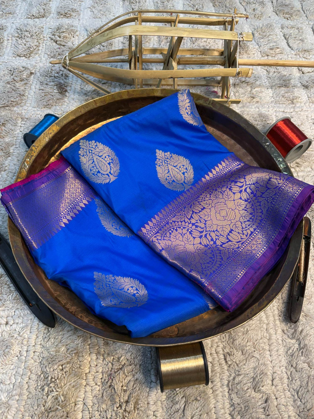 Eccentric zari weave Softsilk Banarasi Saree