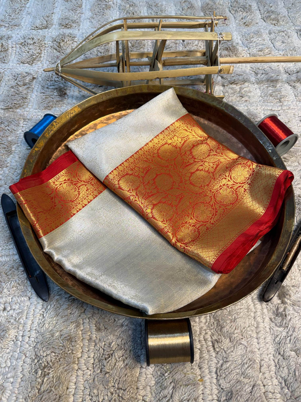 Eccentric zari weave Softsilk Banarasi Saree