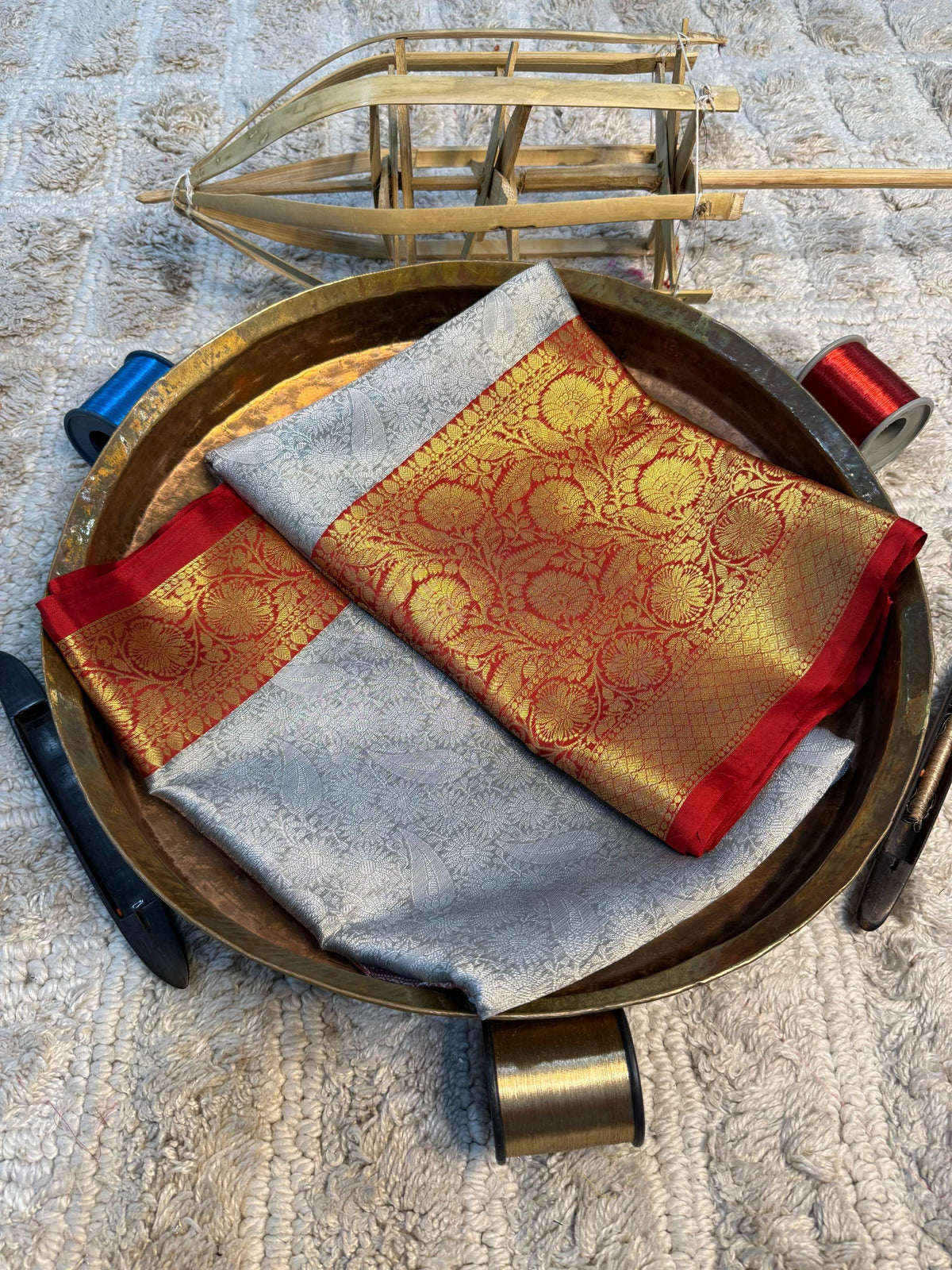 Eccentric zari weave Softsilk Banarasi Saree