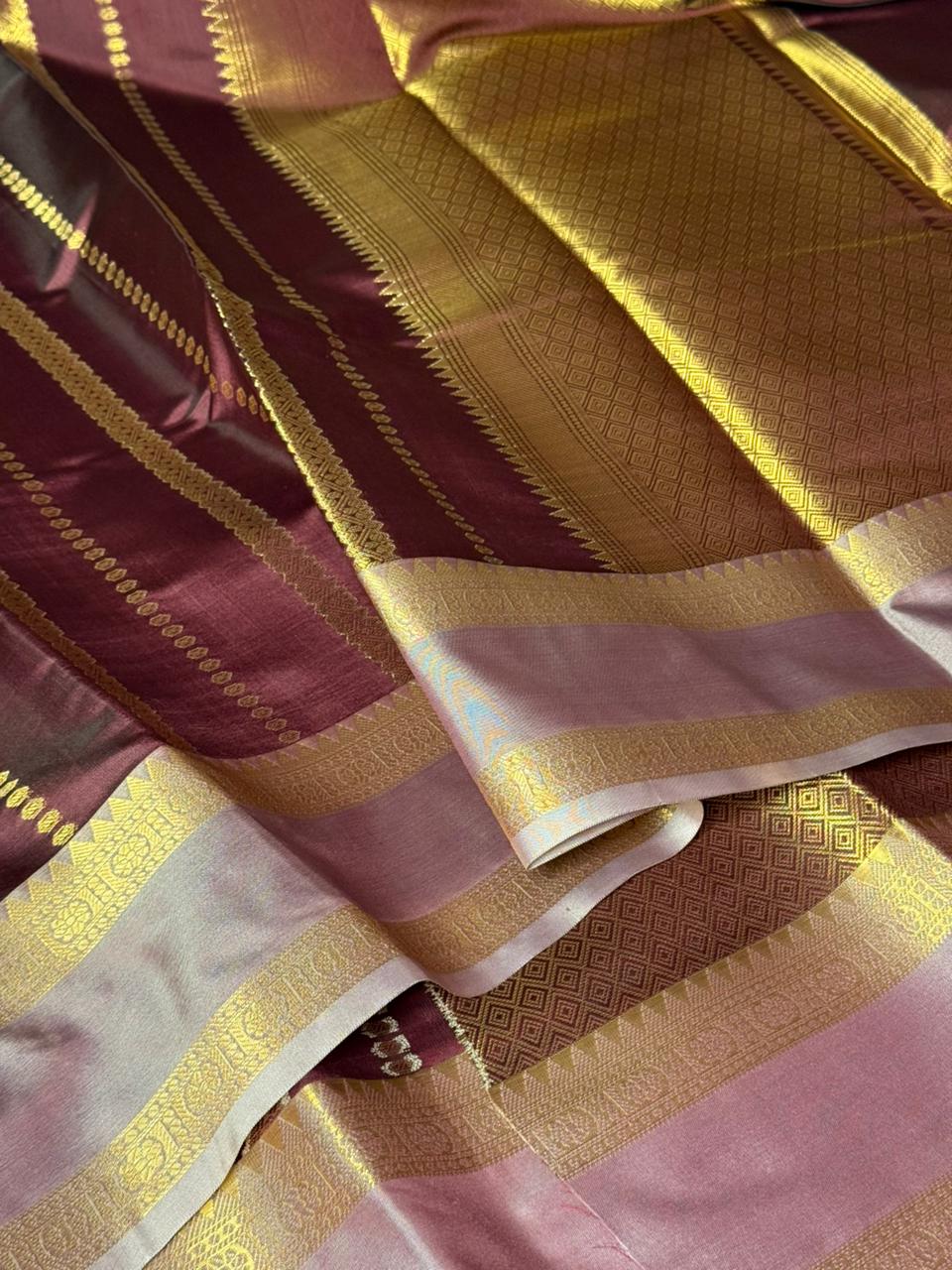 Wine Shade Heritage Contemporary Saree