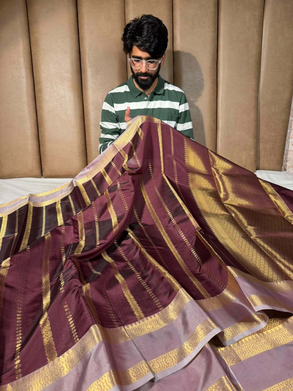 Rare Wine Heritage Banarasi silk Saree