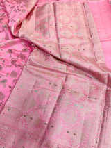 Baby Pink Intricate Meenakari Chiniya Silk Saree