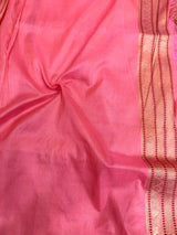 Baby Pink Meenakari Brocade Katan Silk Saree