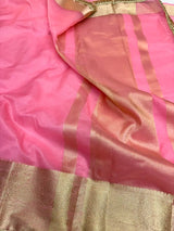 Baby Pink Shade Organza Silk Designer Saree