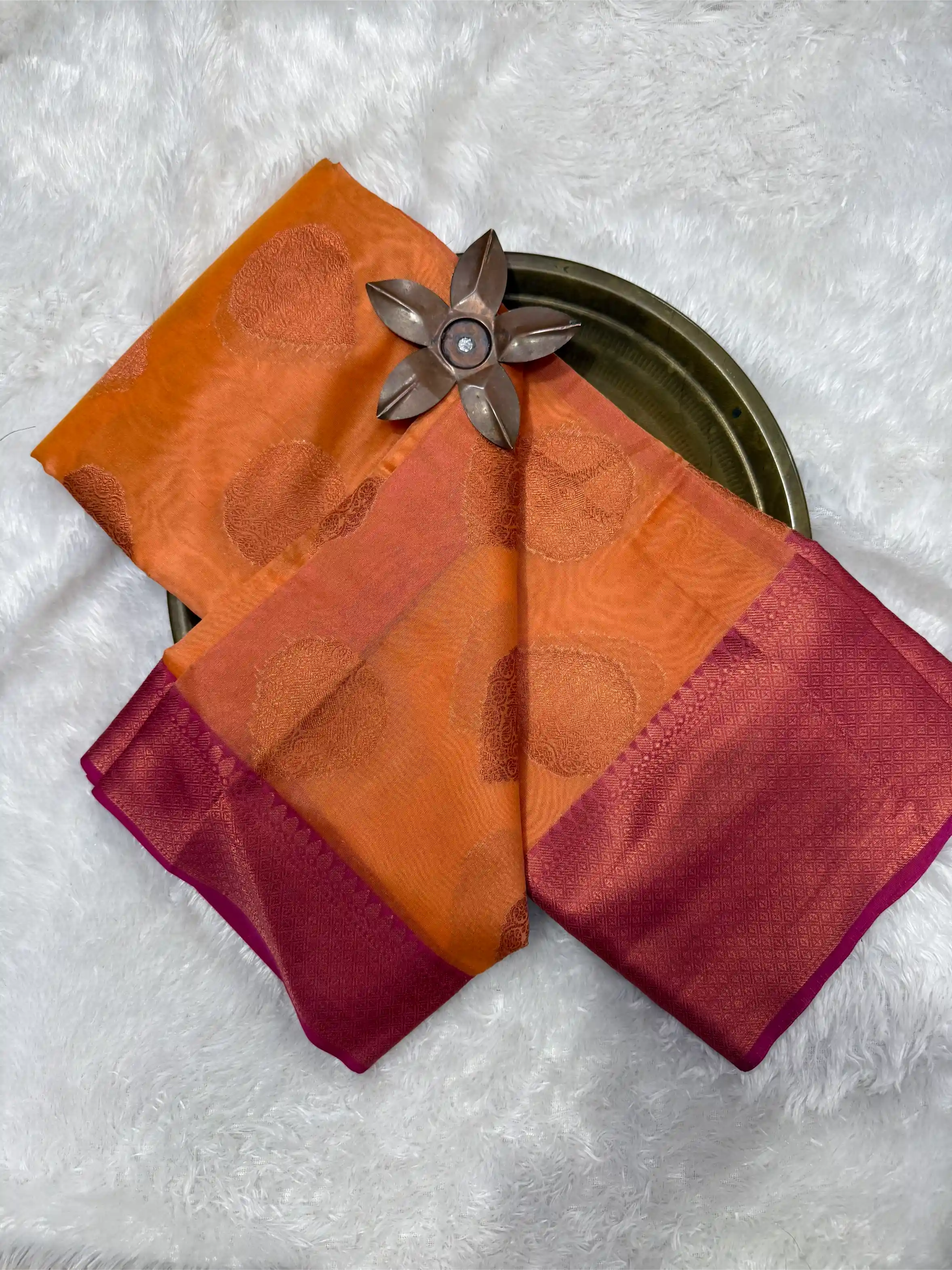 Beautiful Softsilk Embossed Weave Banarasi Saree