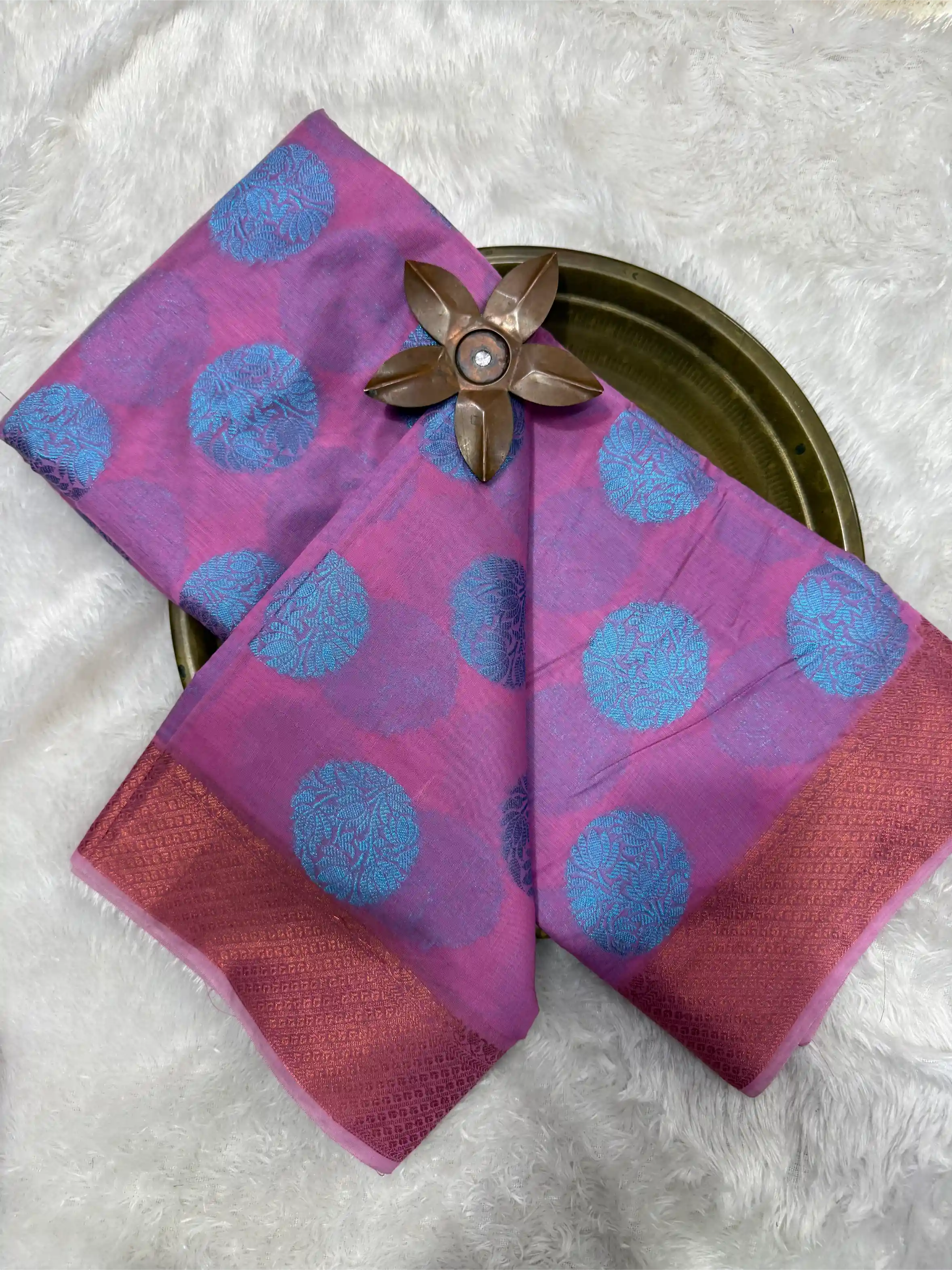 Beautiful Softsilk Embossed Weave Banarasi Saree