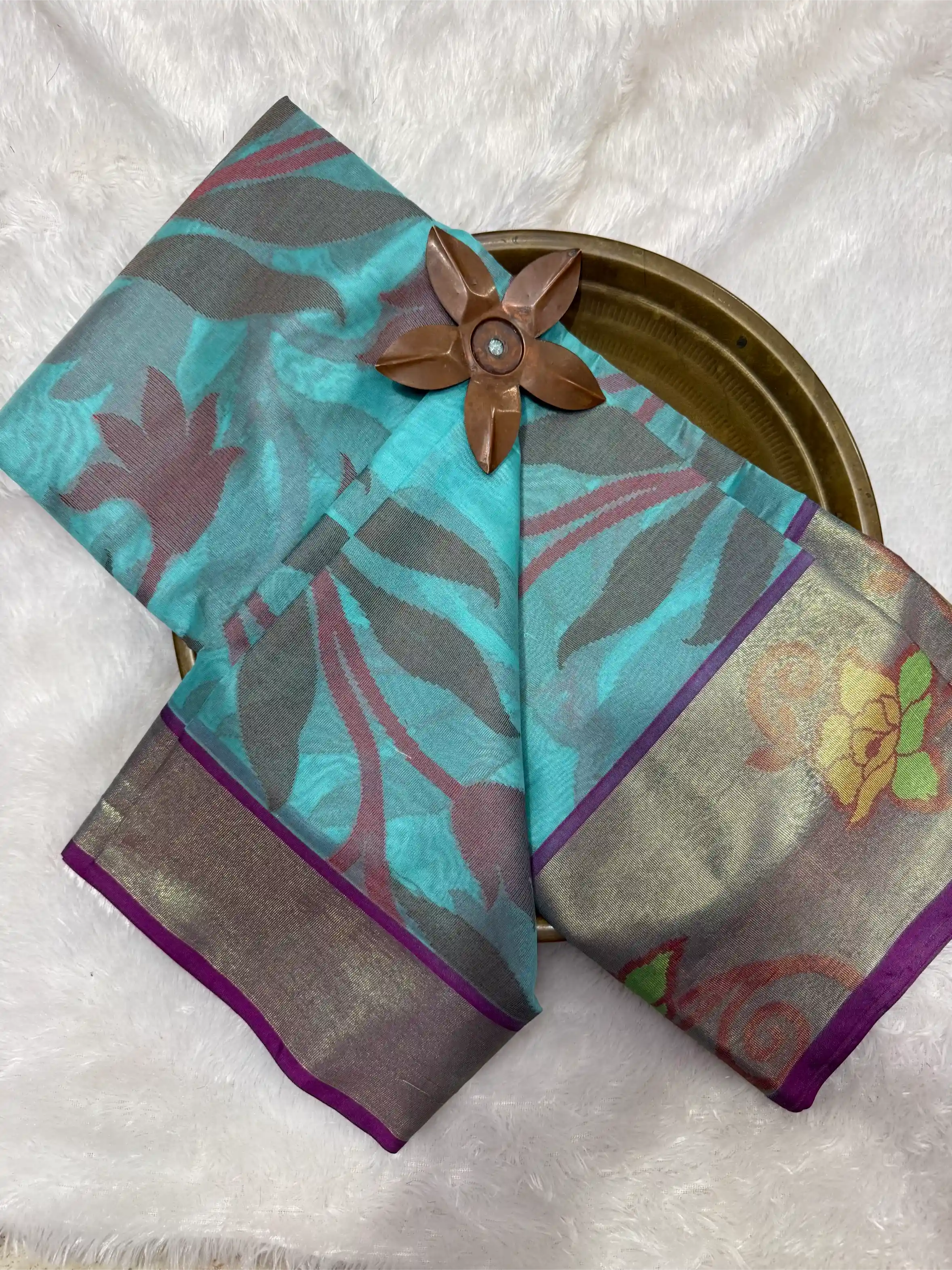 Beautiful Softsilk Embossed Weave Banarasi Saree