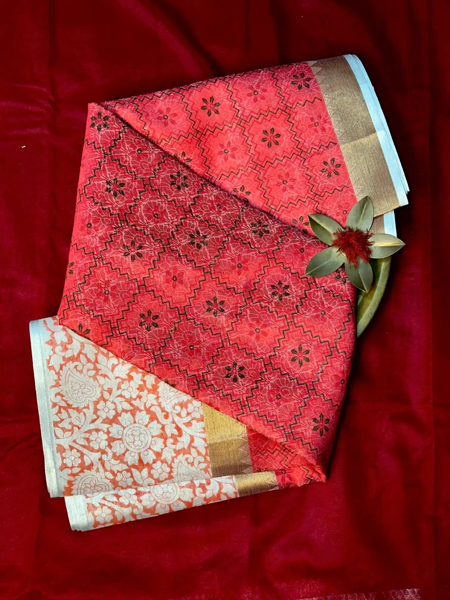 Beautiful Softsilk Traditional Printed Banarasi Saree