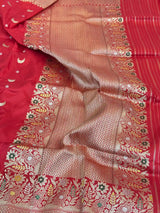 Bridal Red Handwoven Pure Katan Silk Banarasi Saree