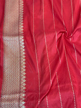 Bridal Red Handwoven Pure Katan Silk Banarasi Saree