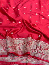 Bridal Red Premium Mashru Katan Saree