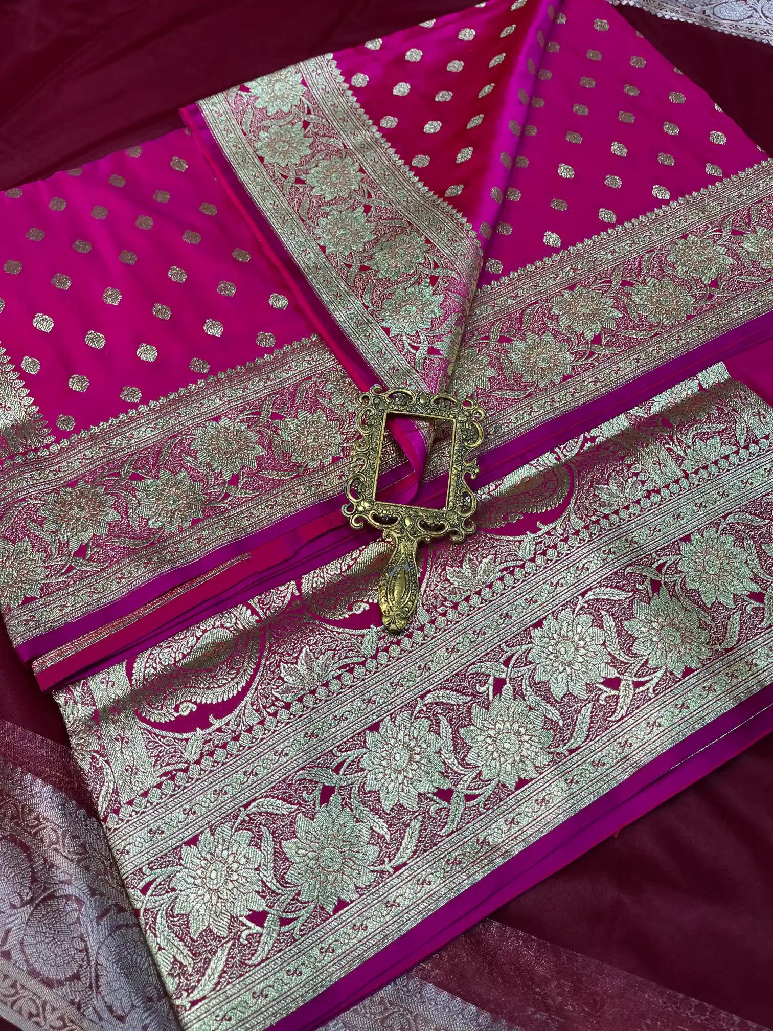 Bridal Light Purple Satin Silk Traditional Buti Banarasi Saree