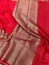 Bright Red Shade Warm Silk Banarasi Saree