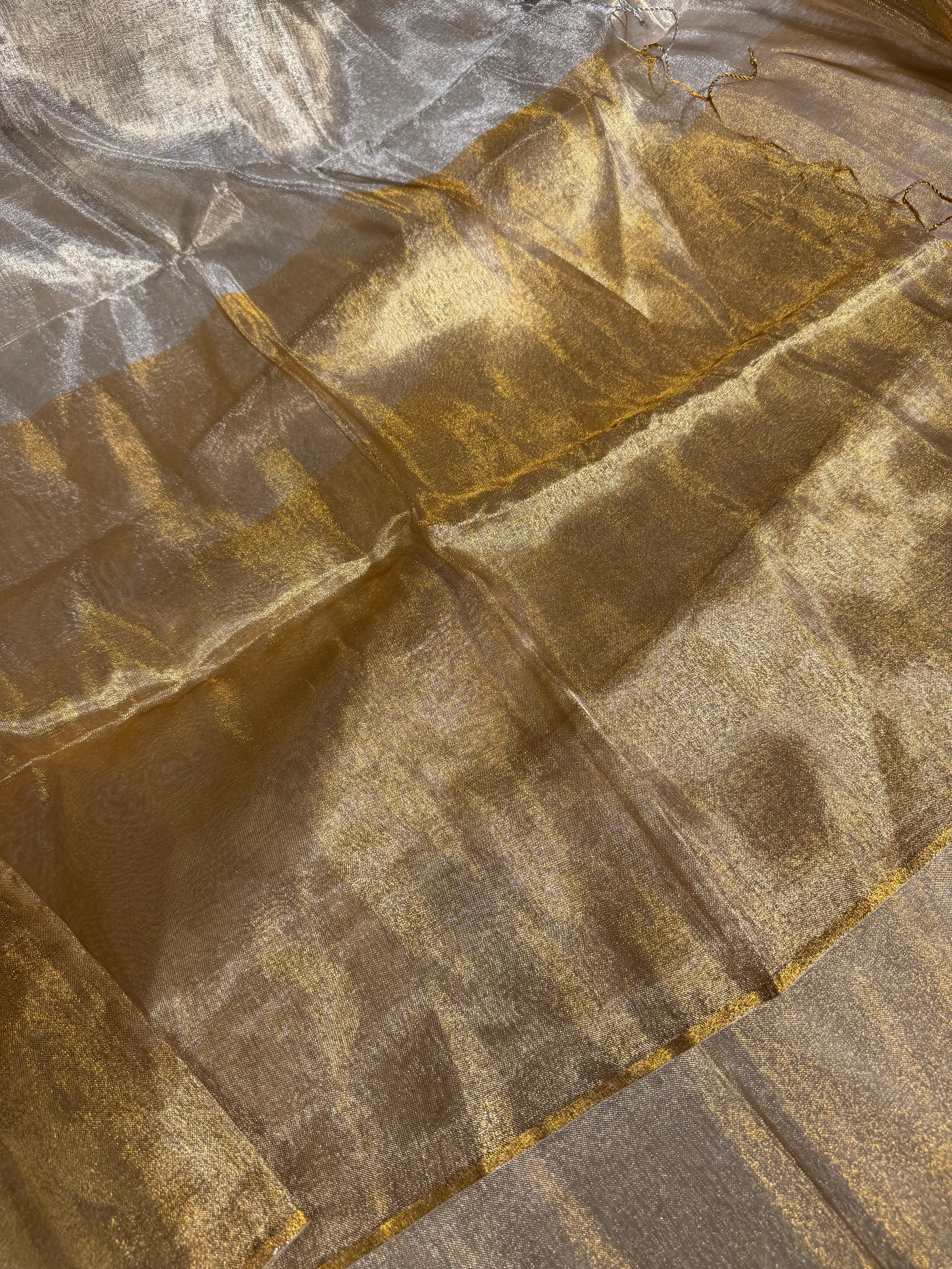 Half Half Statement Pure Tissue Silk Saree