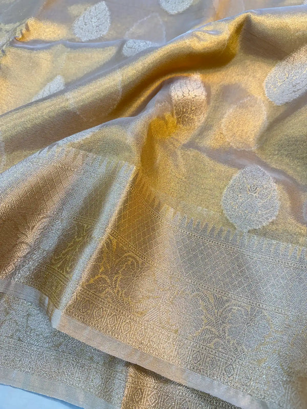 Copper Tissue Silk Traditional Banarasi Saree
