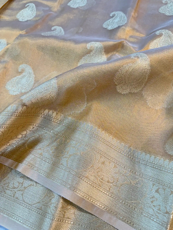 Copper Tissue Silk Traditional Banarasi Saree
