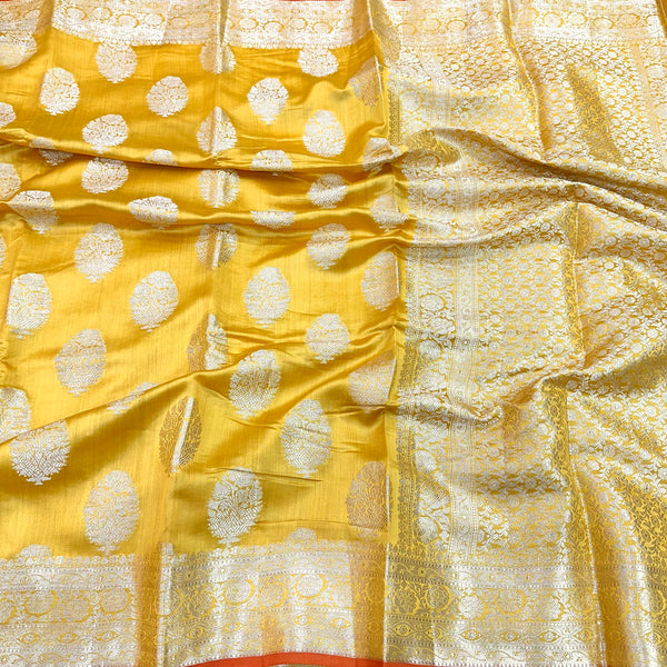 Dark Mustard Pure Chiniya Silk