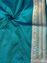 Dark Green Flora Box Pure Katan Silk Banarasi Saree