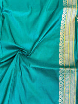 Dark Green Meenakari Brocade Katan Silk Saree