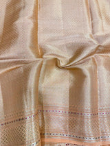 Dark Peach Intricate Meenakari Chiniya Silk Saree