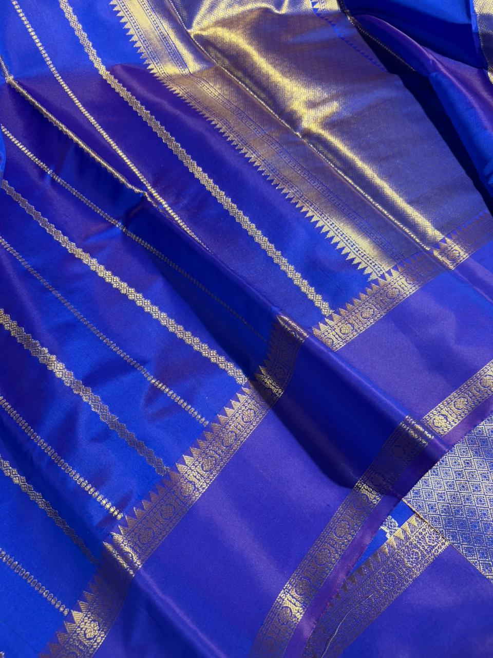 Dhoop Chaon Softsilk Traditional Heritage Stripes Weave Banarasi Saree